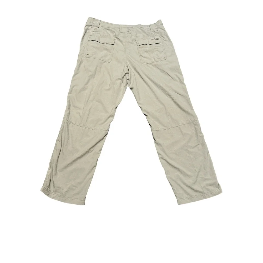 Columbia Mens Field‎ Gear Omni Shield Pants Size 38x32 Beige Roll Up Pants